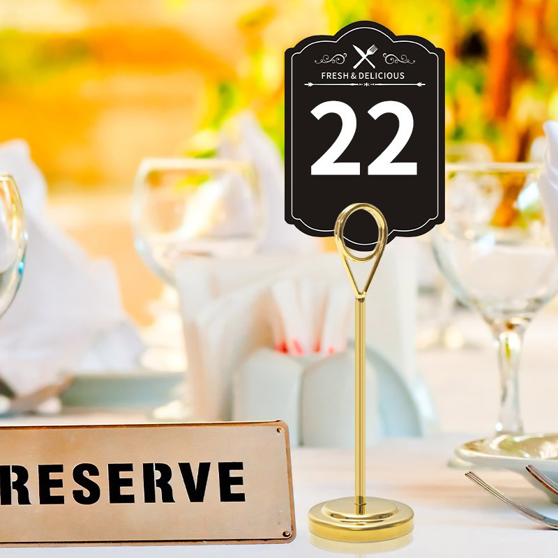 Stainless Steel Menu Stand Card Display Stand Wedding Restaurant Table ...