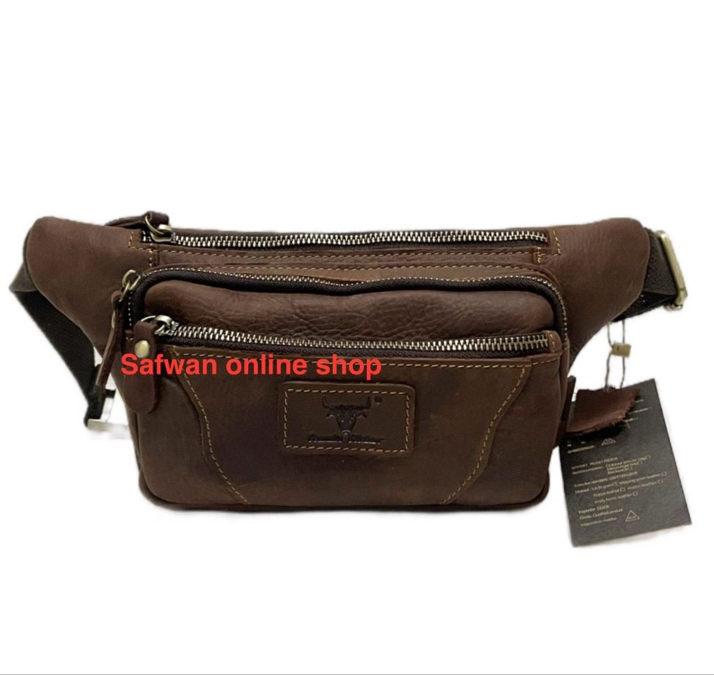 Rush Rider Original Cow Leather Waist Bag Pouch Bag Crossbody Bag Kulit ...