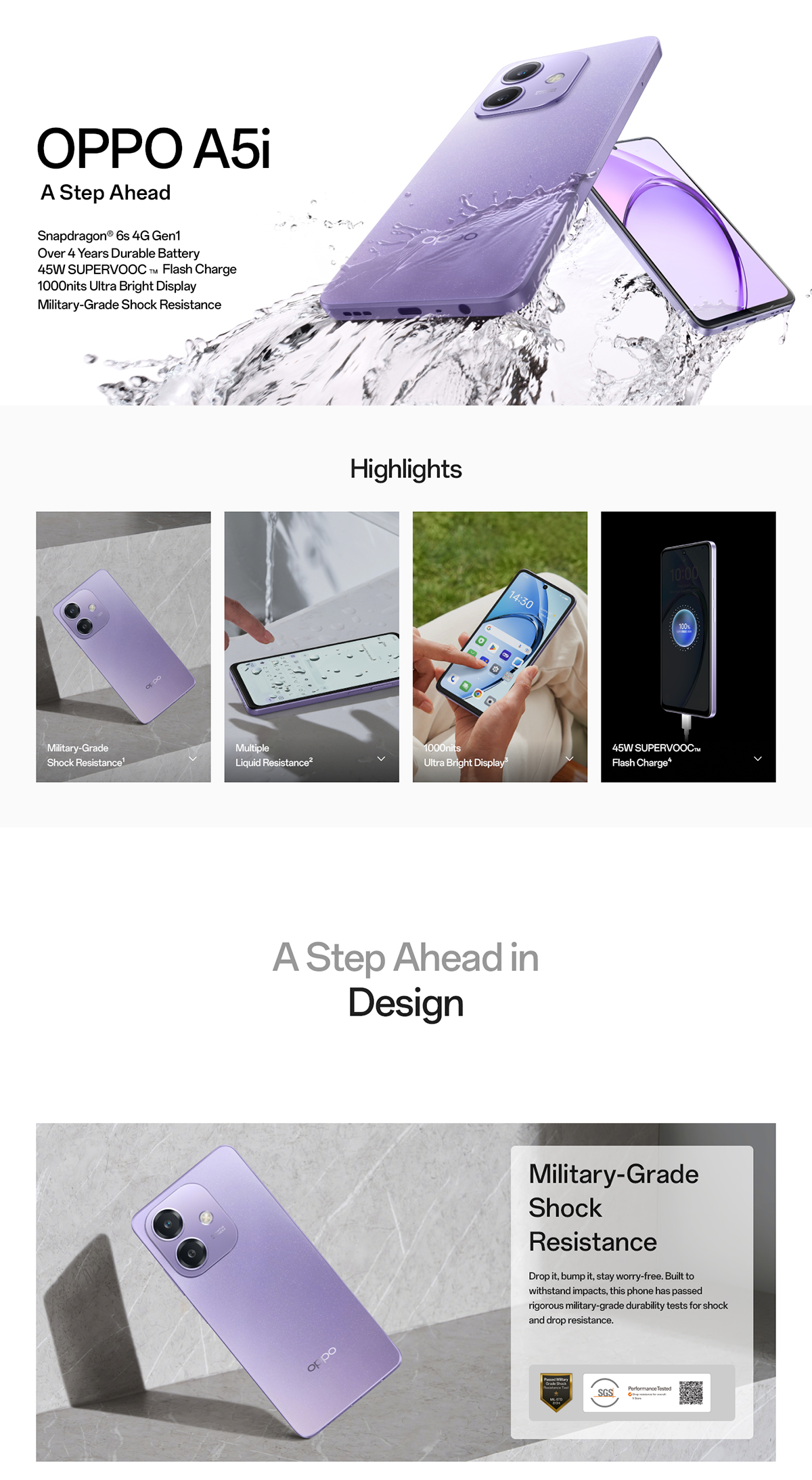 Oppo A5i 4G LTE/CPH2773 (6GB+128GB) Oppo Malaysia Set | Shopee Malaysia