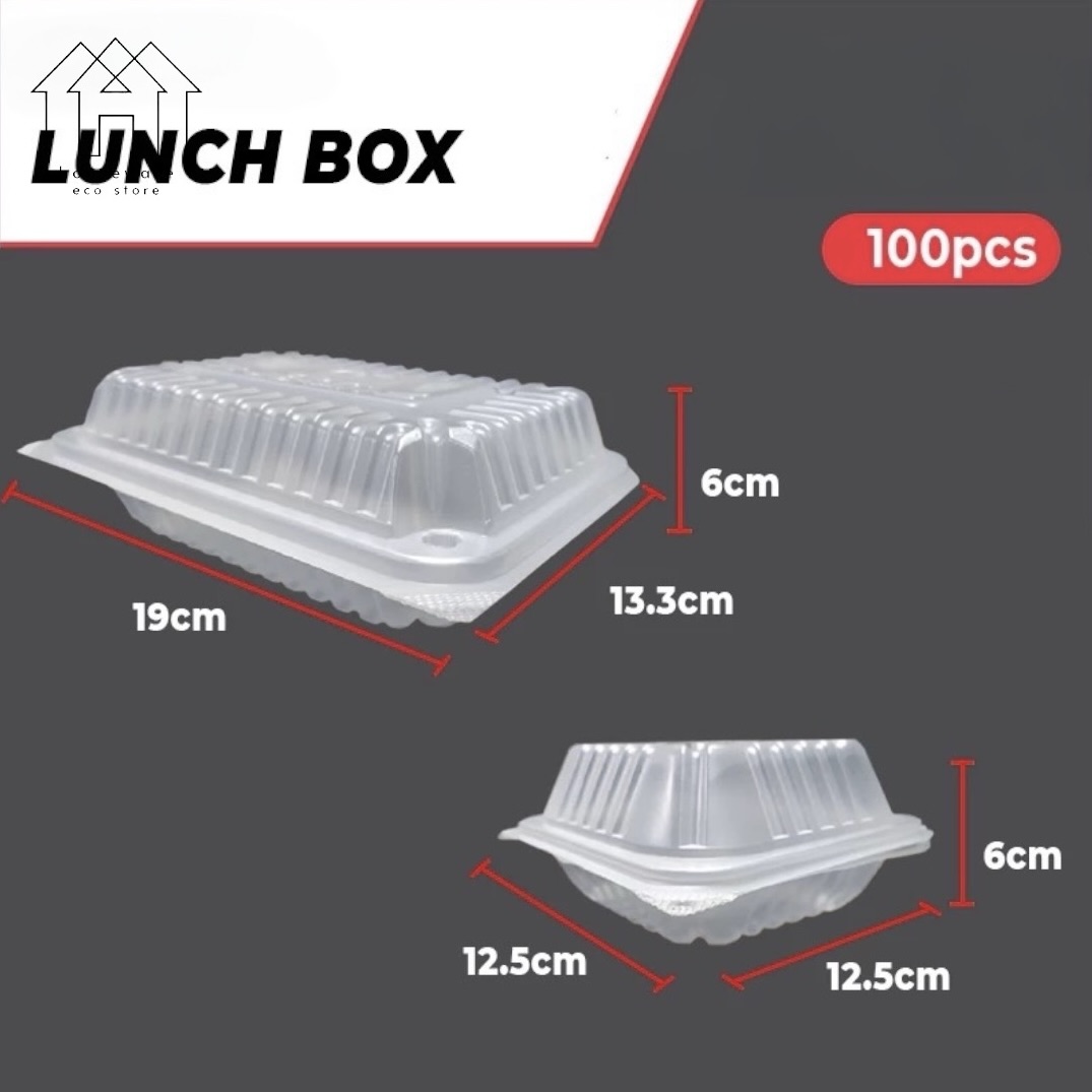 (CHEAPEST) Lunch Box Burger Box / Tapau Disposable Container / Kotak ...