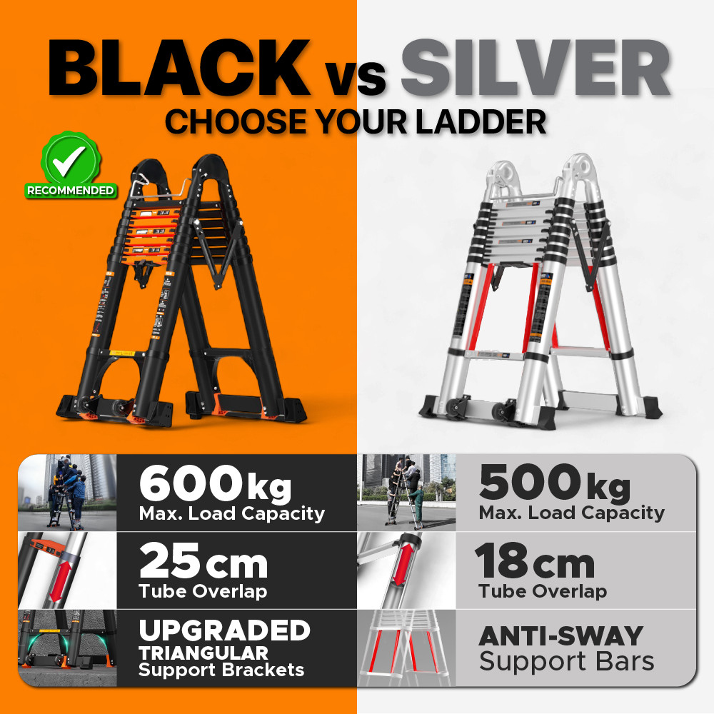 🔥Flash Sale🔥Ladder Telescopic Heavy Duty Ladder Double Sided ...
