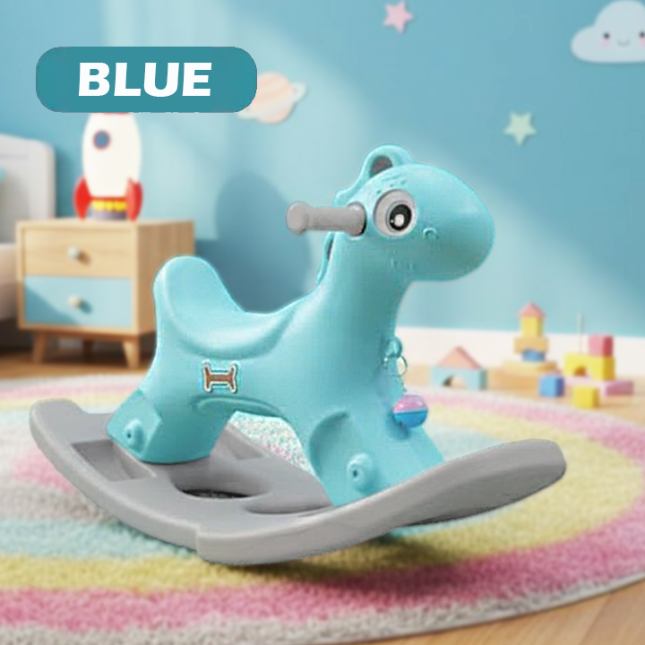 GOOGOO BIRD 3 in 1 Rocking Horse with Wheel and Music Device Ride-on ...