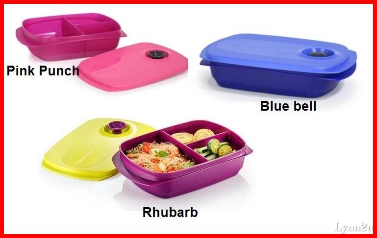 Tupperware Microwaveable Divided PURPLE Lunch Box 1L X1pc (High Quality ...