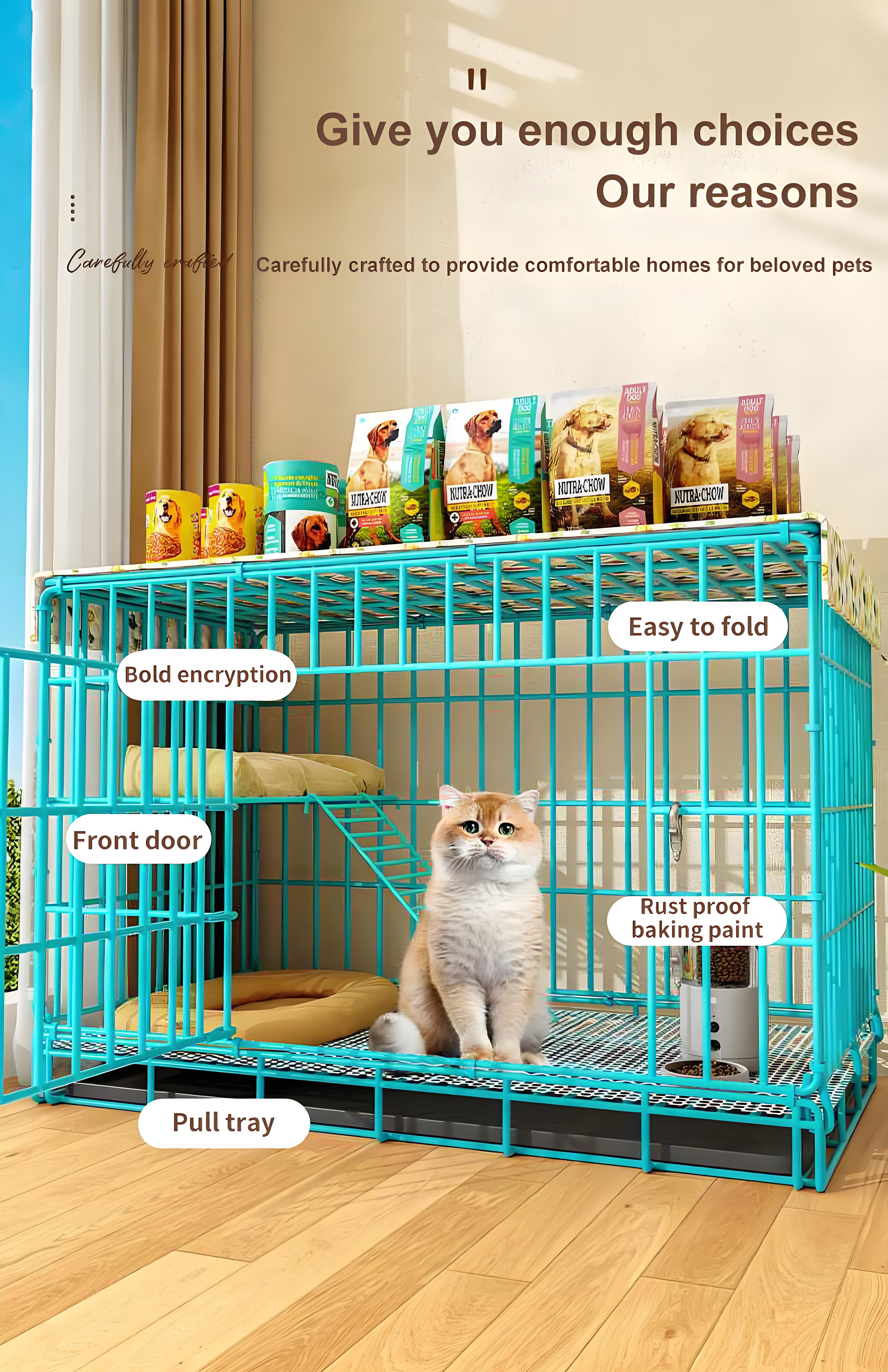 Selangor Stock 2 Feet Cat Cage 2 DOOR 2 Level /Sangkar Kucing 2 Tingkat ...