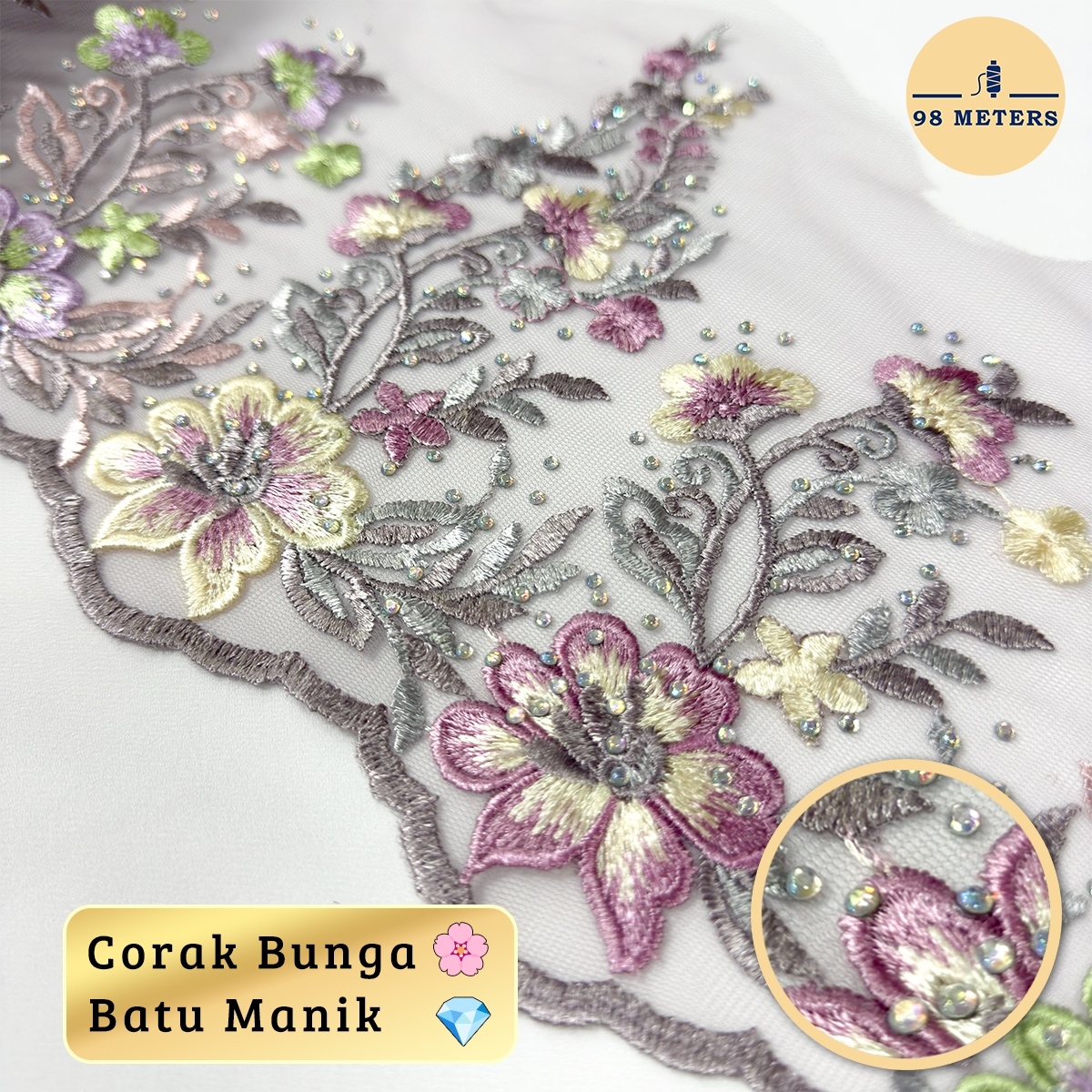 [🔥HOT SALES🔥] Border Lace Corak Bunga Border Baju Renda Baju Renda Lace ...