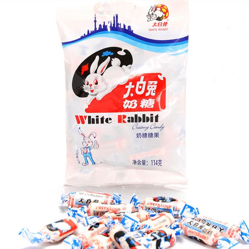 大白兔奶糖 114g White Rabbit Creamy Candy 114g 白兔糖 奶糖糖果 红豆奶糖 玉米味奶糖 酸奶味奶糖 清凉 ...
