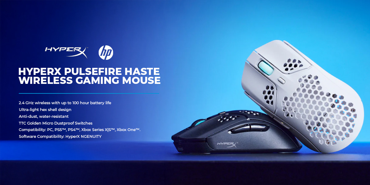 HyperX Pulsefire Haste - Wireless Gaming Mouse White / Ultra ...