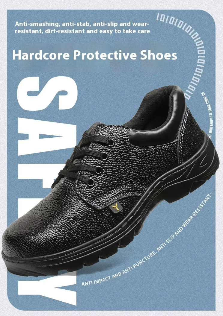[GenGeGo] Men's Safety Shoes - Black Buffalo Basic Safety Shoes For ...