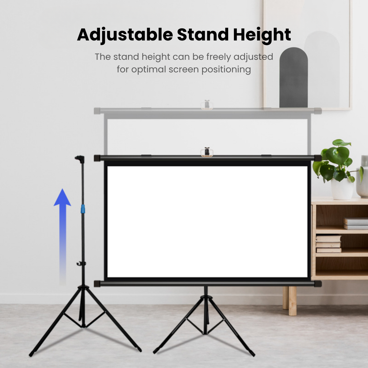 TMS Projector Screen with Stand Skrin Projektor Bersama Tapak 16:9 ...
