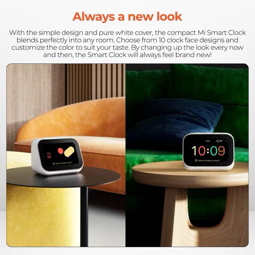 Xiaomi Mi Smart Clock - Touch Screen Voice Command Smart App Control ...