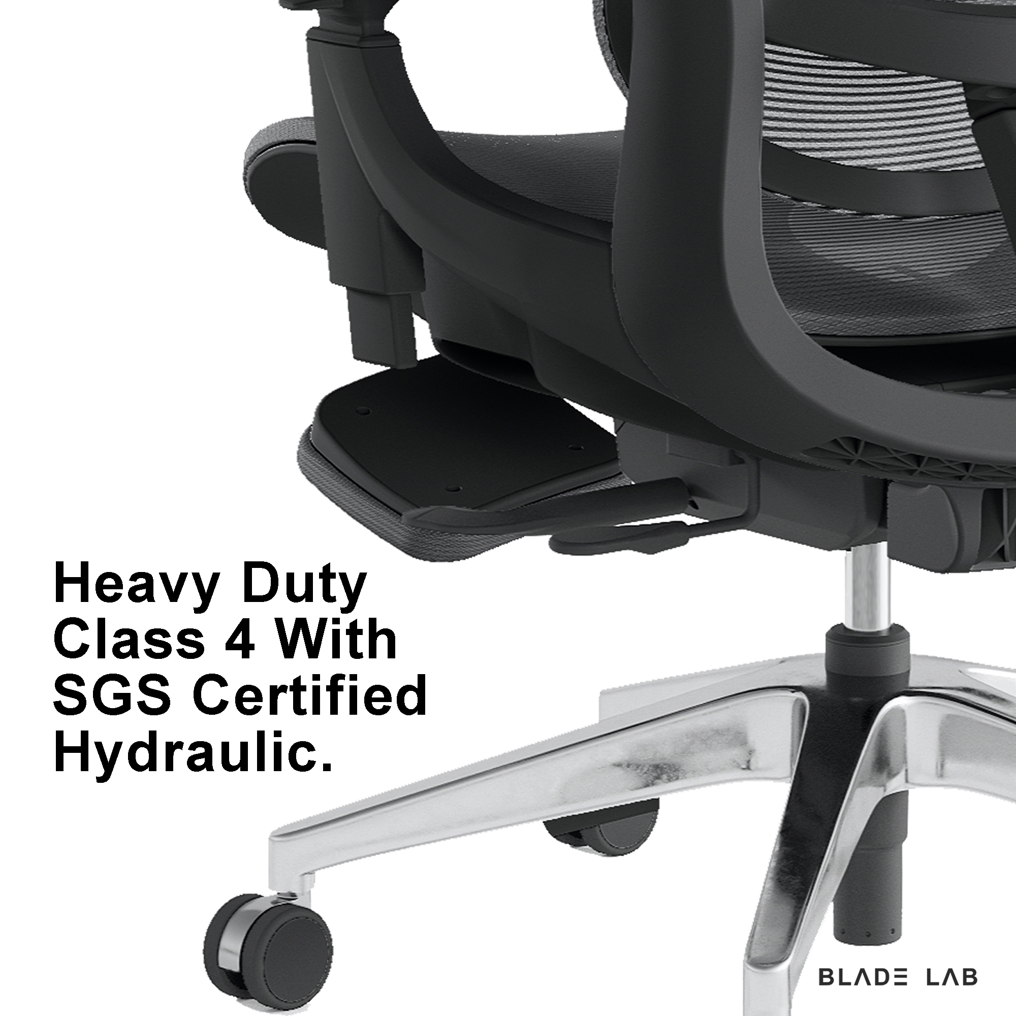 BLADE LAB Lab Air Full Mesh Ergonomic Office Chair With Footrest High ...