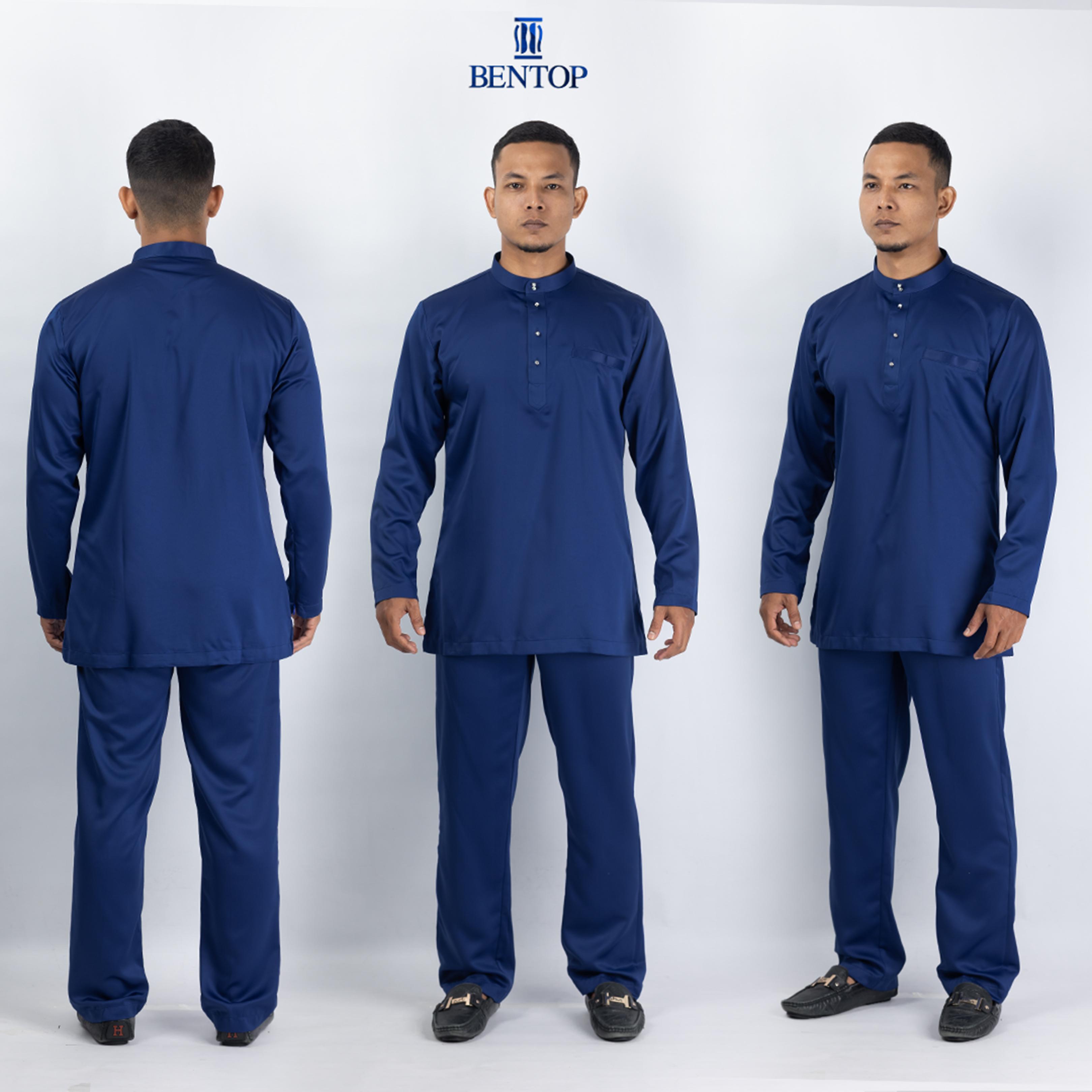 BENTOP Baju Melayu Dewasa Slim Fit Satin Matte | Shopee Malaysia