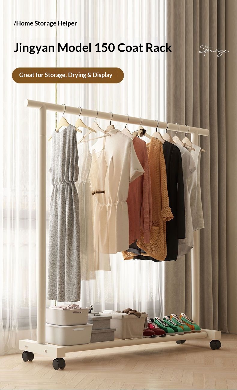 Rak Pakaian Multifunctional Simple Steel Coat Rack Bedroom Cloth ...