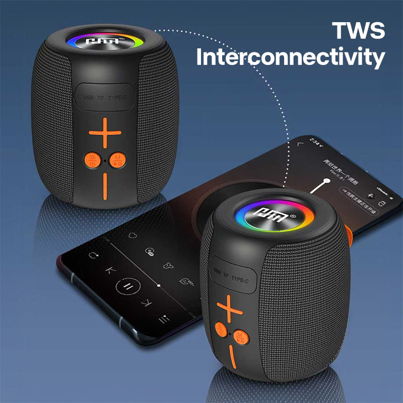 HM-802 Portable Bluetooth Speaker RGB LED IPX6 Waterproof Super Bass ...