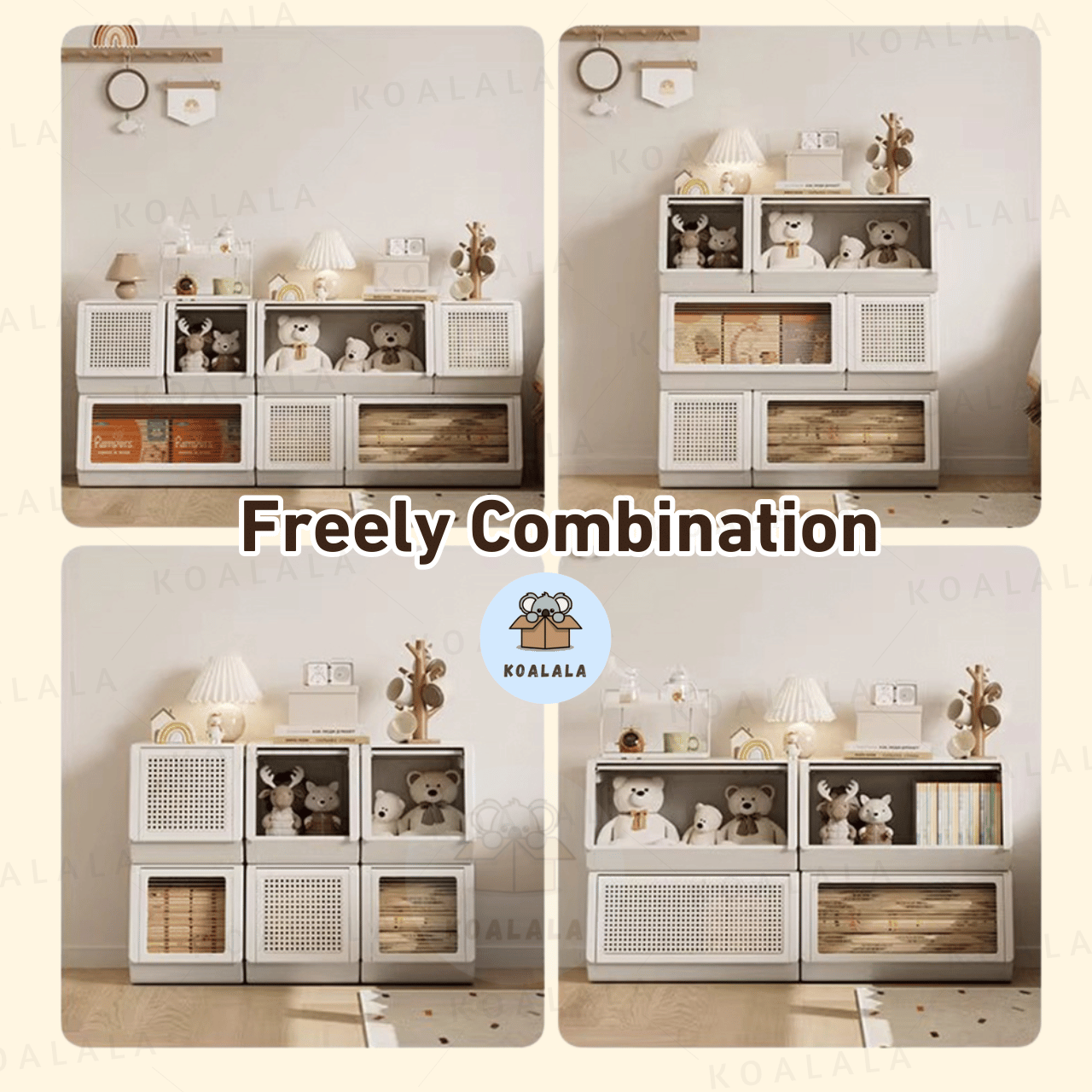 Muji PP Rattan Multipurpose Front Open Storage Box Stackable Toy Snack ...
