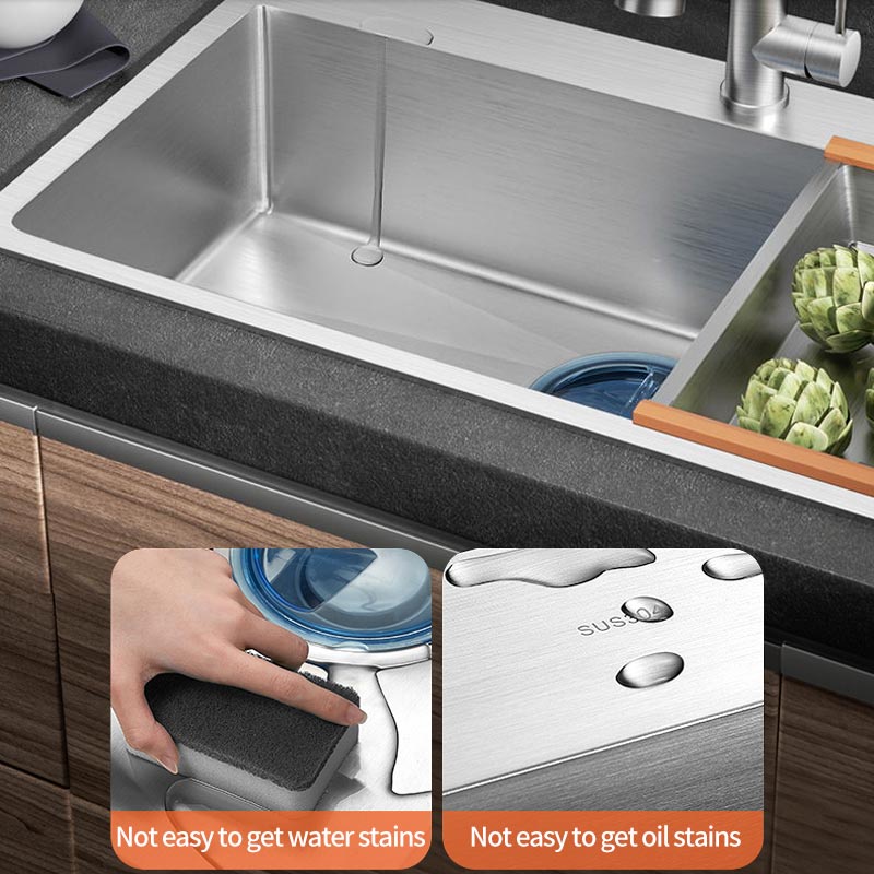 NANO Sinki 304 Stainless Steel Singki Dapur Double Sink Kitchen Sink ...