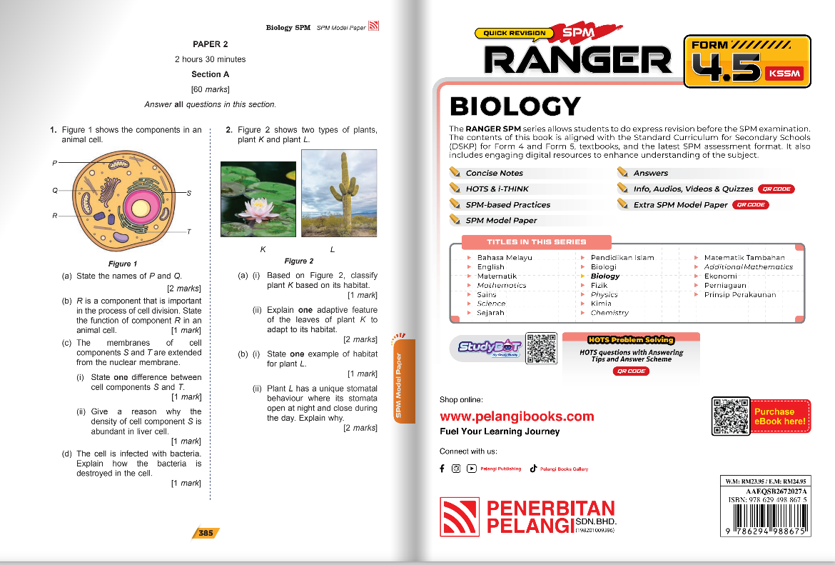 [Bukulah] Buku Rujukan SPM 2026 : RANGER Revisi Cepat SPM Tingkatan 4.5 ...