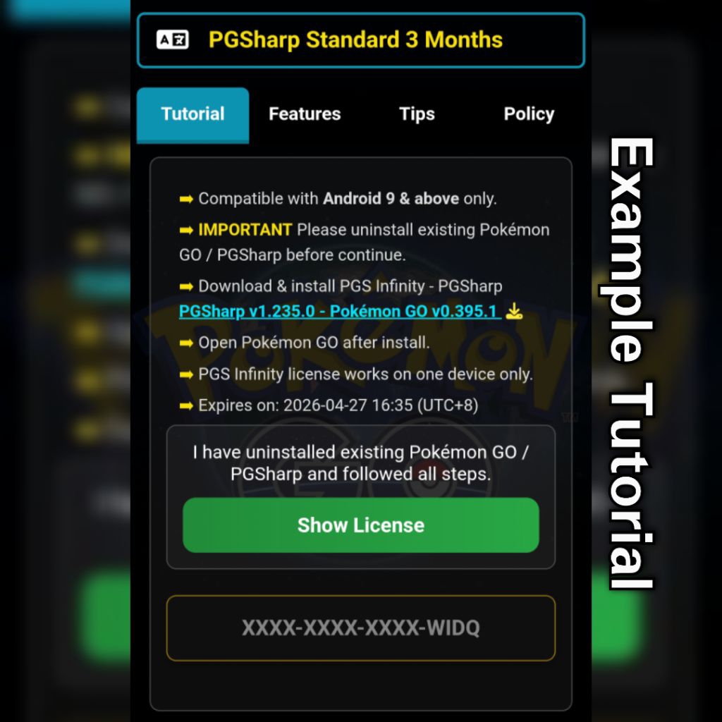 PGSharp License Key Standard | 1/3/12 Bulan | Android Only | Shopee ...