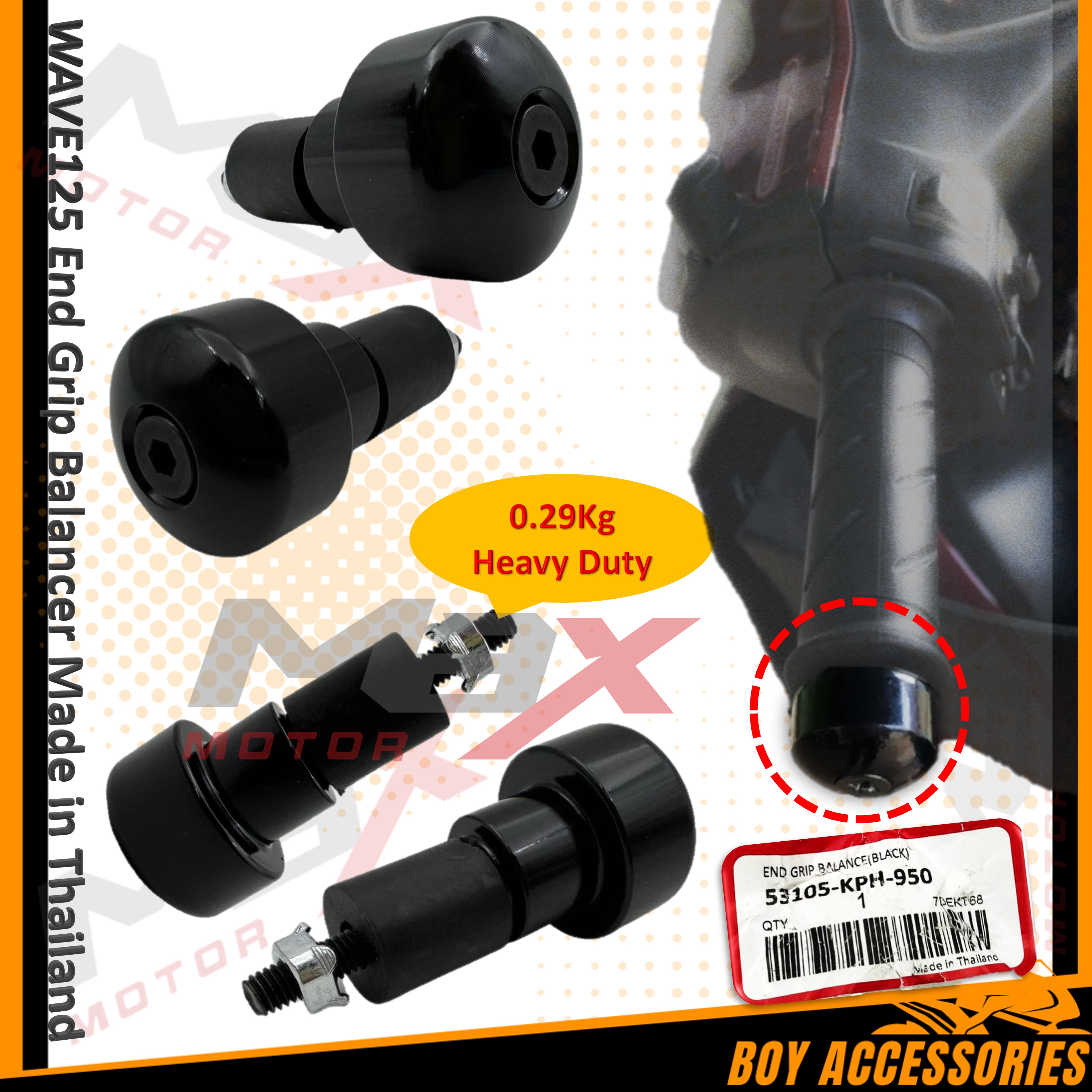 Handle Balancer End Grip Wave125 / Wave110 / Dash110 / Wave100R Kilat ...