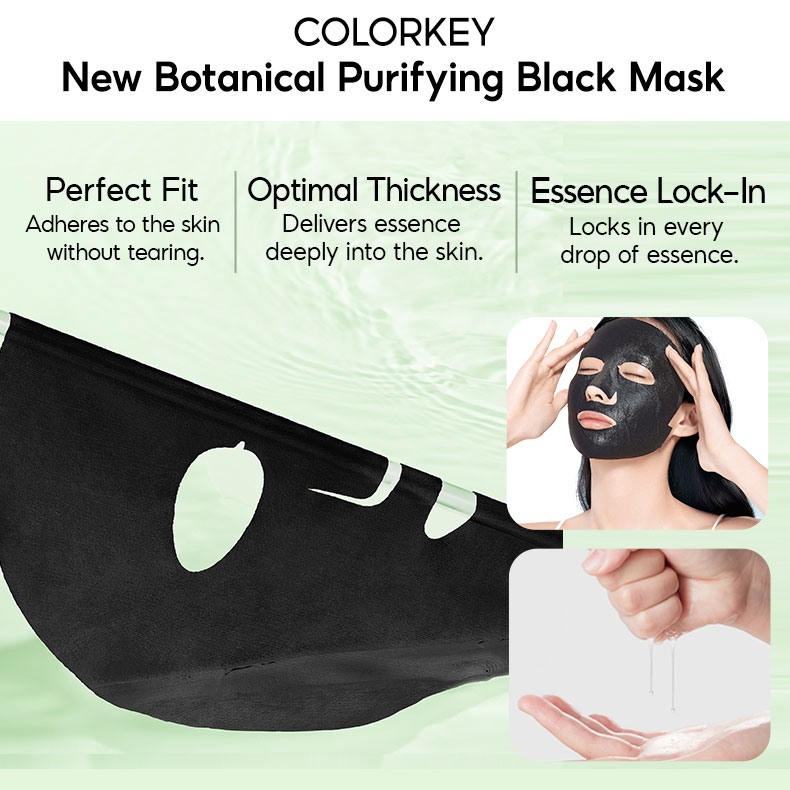 COLORKEY Luminous Green Tea Facial Sheet Masks 10 ea, Oil Control ...