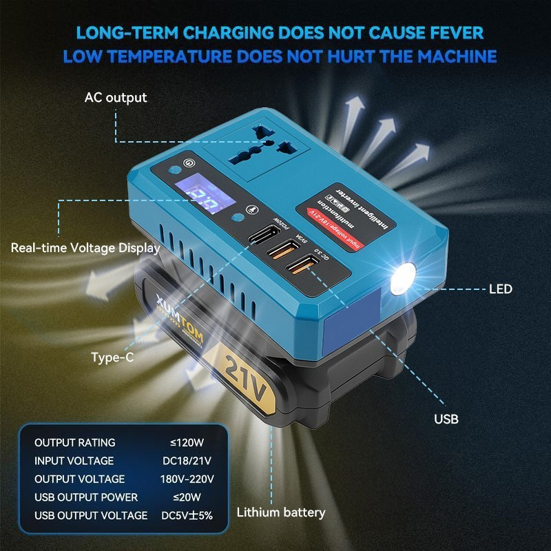Makita Battery Intelligent Power Inverter 150W - Multifunctional ...