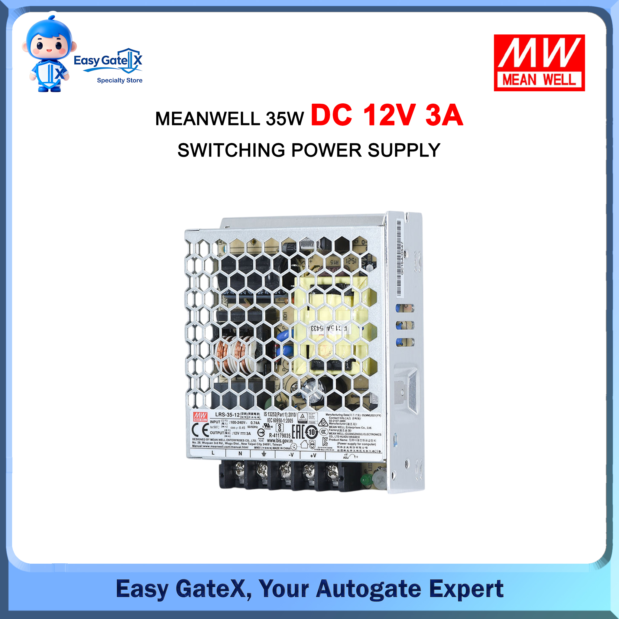 Meanwell 35W 12V AC/DC 3A Switching Power Supply | Shopee Malaysia