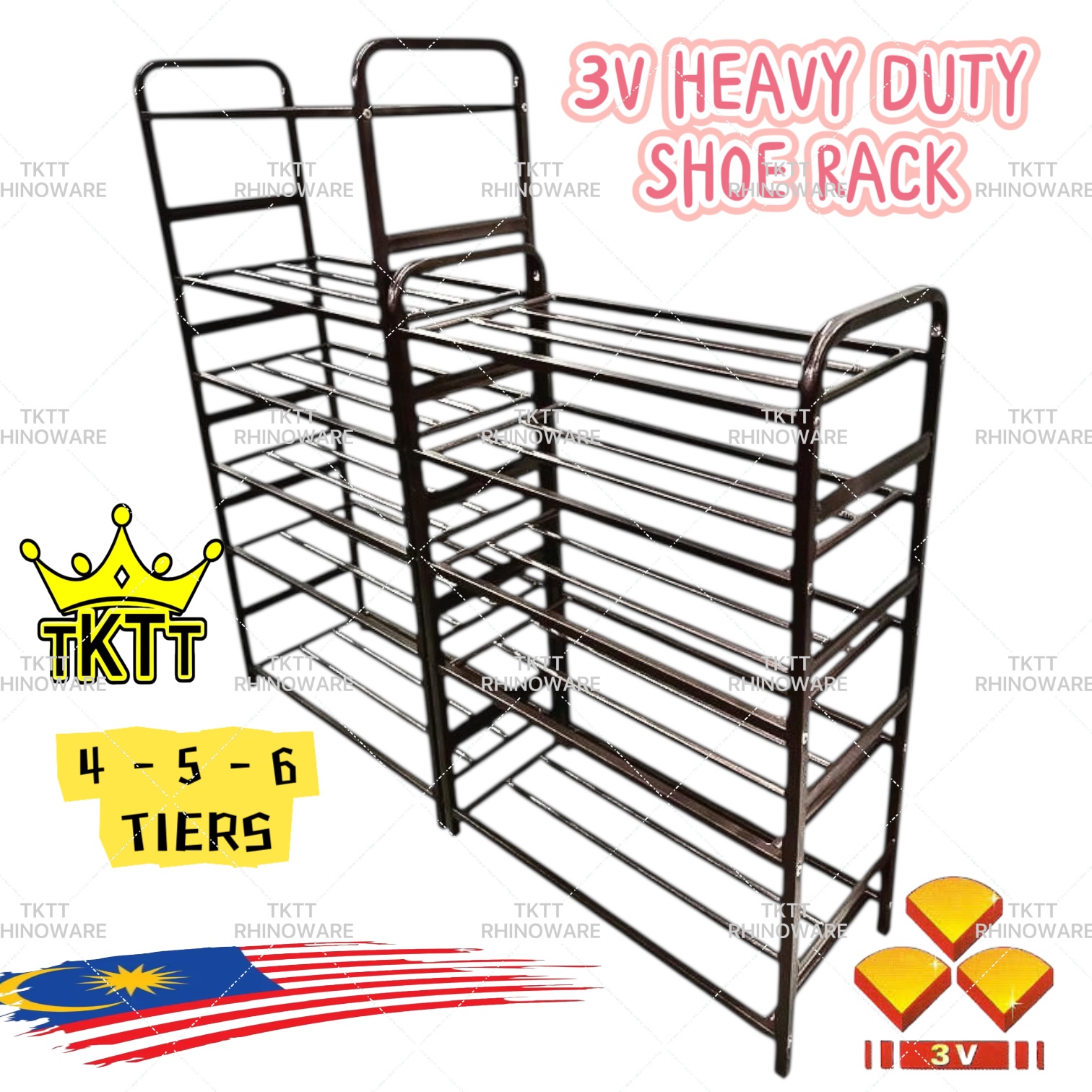 TKTT 3V Multi Tiers MC Shoe Rack Slipper Organiser Flip Flop Holder ...
