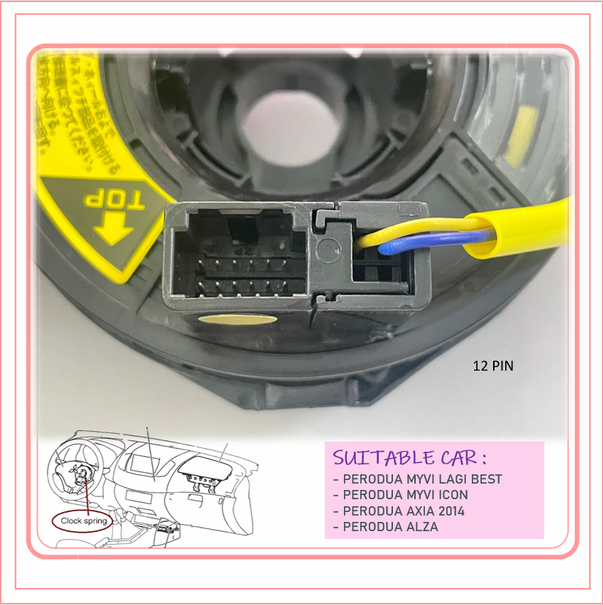 PERODUA MYVI LAGI BEST / ICON / ALZA / AXIA 2014 CLOCK SPRING WITH ...