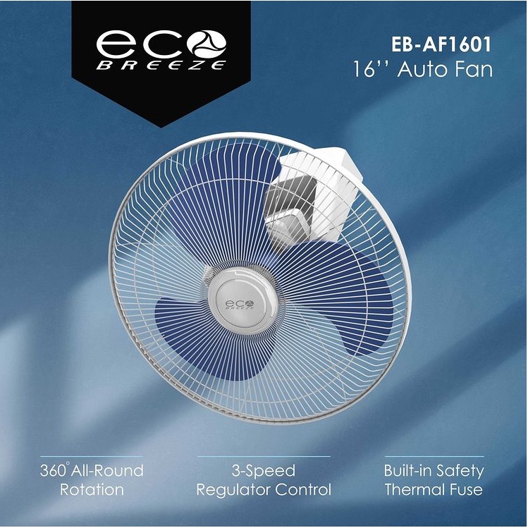 Eco Breeze 16″ Inch Auto Fan 50W AC Motor EMAL Approved Product EB ...