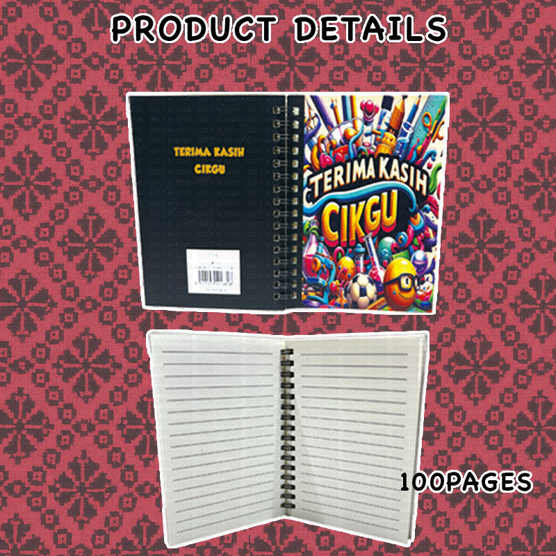 Teachers Day Gift A6 Notebook Buku Nota 100 Page Notepad Note Book ...