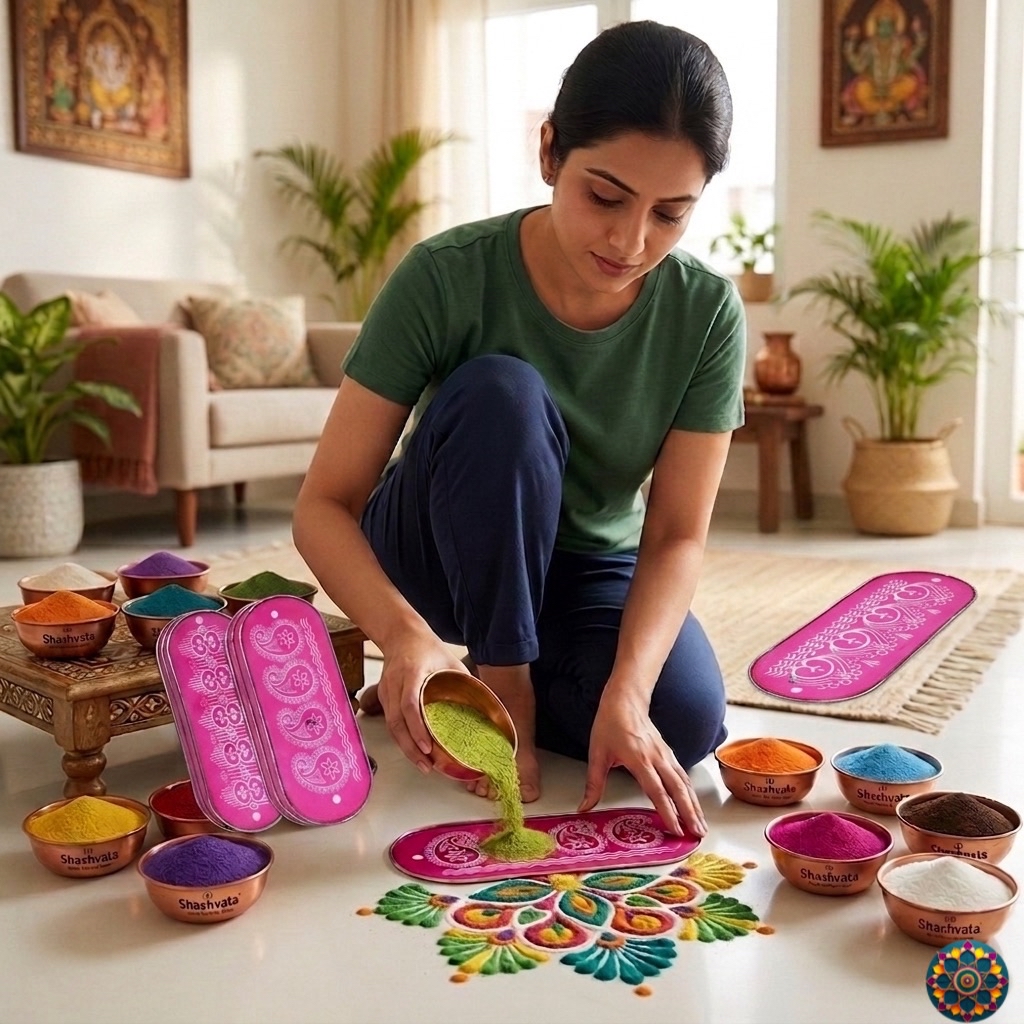 13” Oval Shape Draw Border Design Net Rangoli Stencil (33x12cm ...