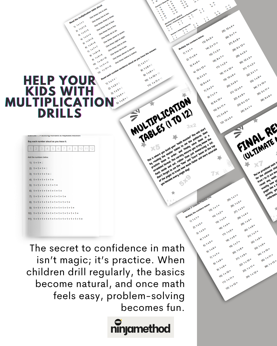 [BUKU] NINJA METHOD 3003 Multiplication Drill Multiply Buku Latihan ...