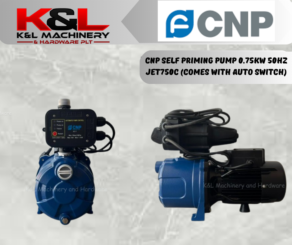 CNP SELF PRIMING PUMP 0.75KW 50HZ JET750C (comes with auto switch ...