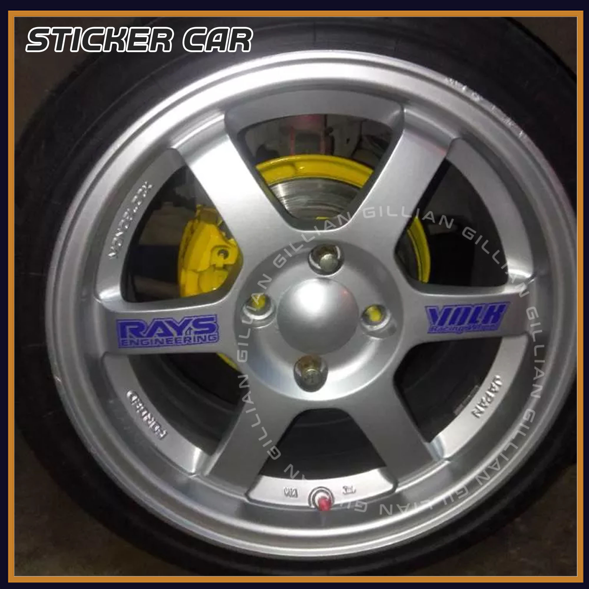 STICKER CAR SPORT RIM RAYS ENGINEERING TE37 (RAYS VOLK RACING WHEEL ...