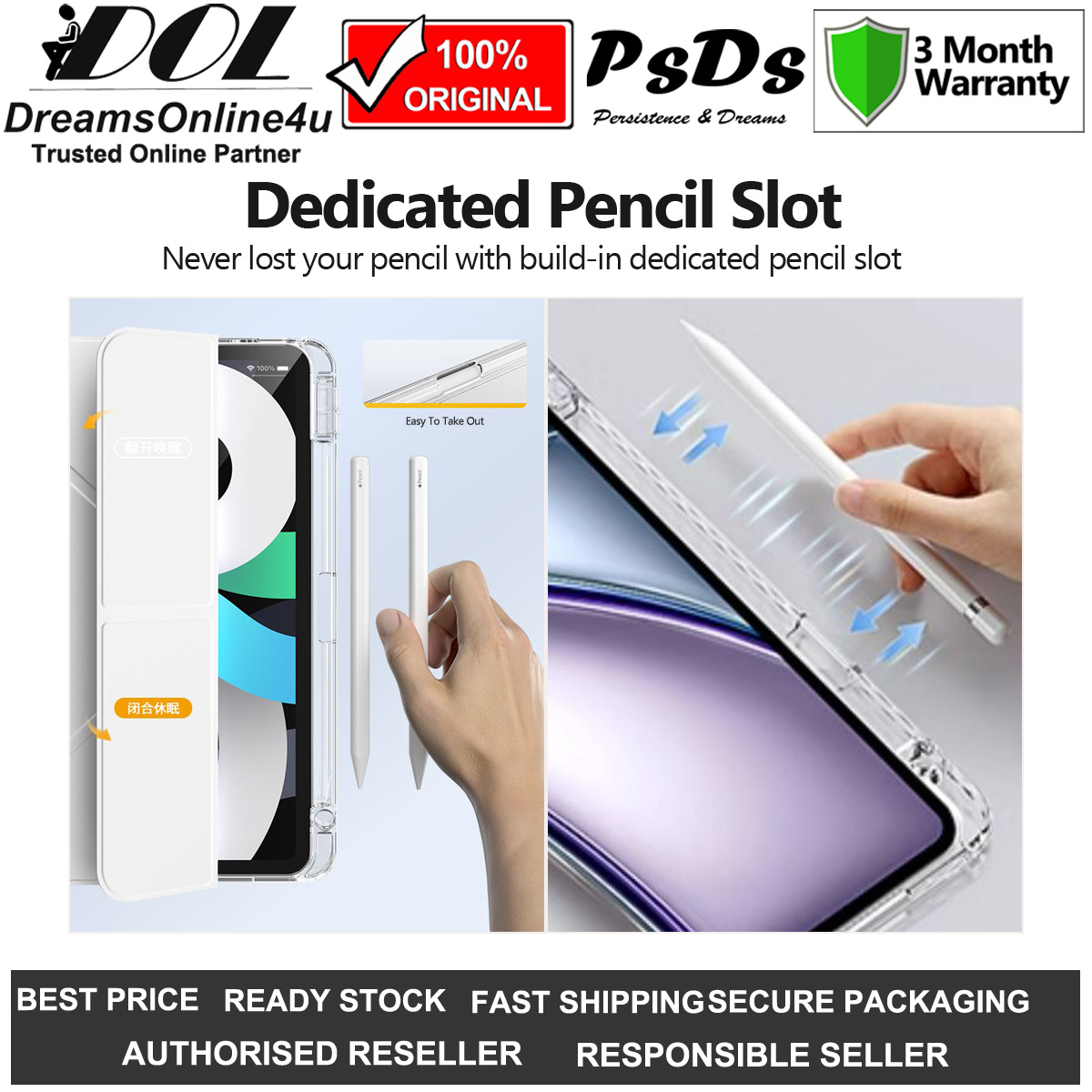 PsDs Redmi Pad 2 9.7 inch 2026 2604ERP4DG 3YF Y-Fold Pencil Holder Air ...