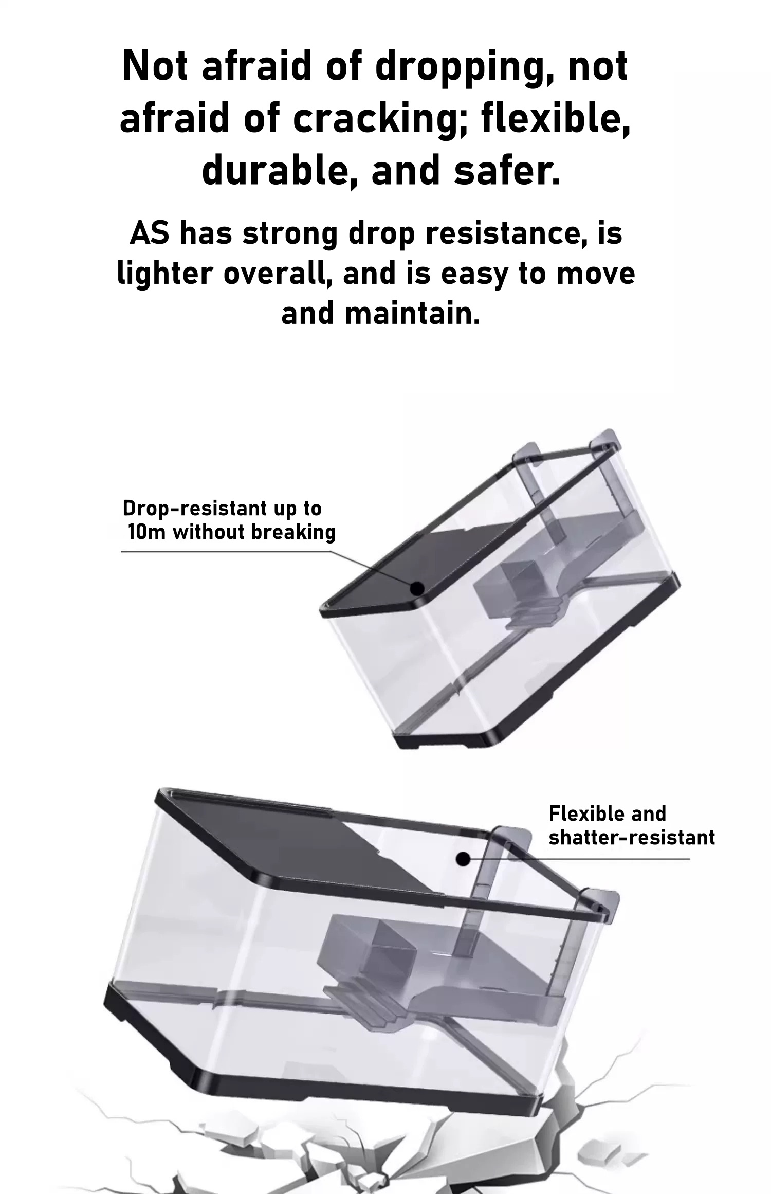 Aquarium Desktop Fish Tank,Starter Kit Desk Aquarium,AS Plastic ...