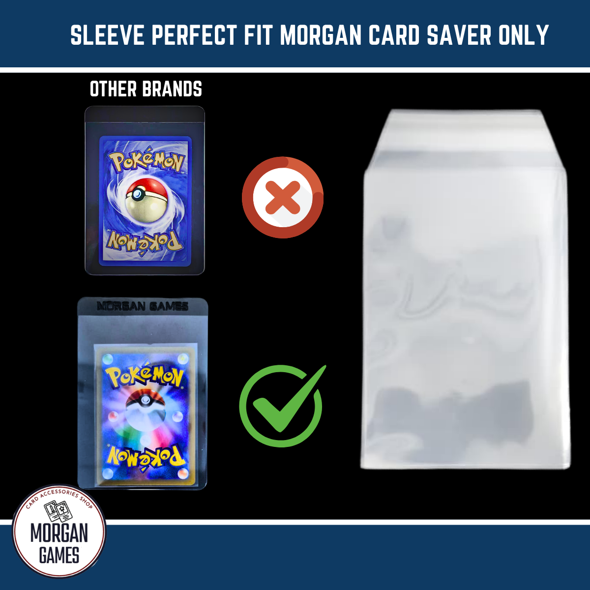 【Morgan Games】[Ready Stock] 50 Pieces Card Saver Semi Rigid Card Holder ...