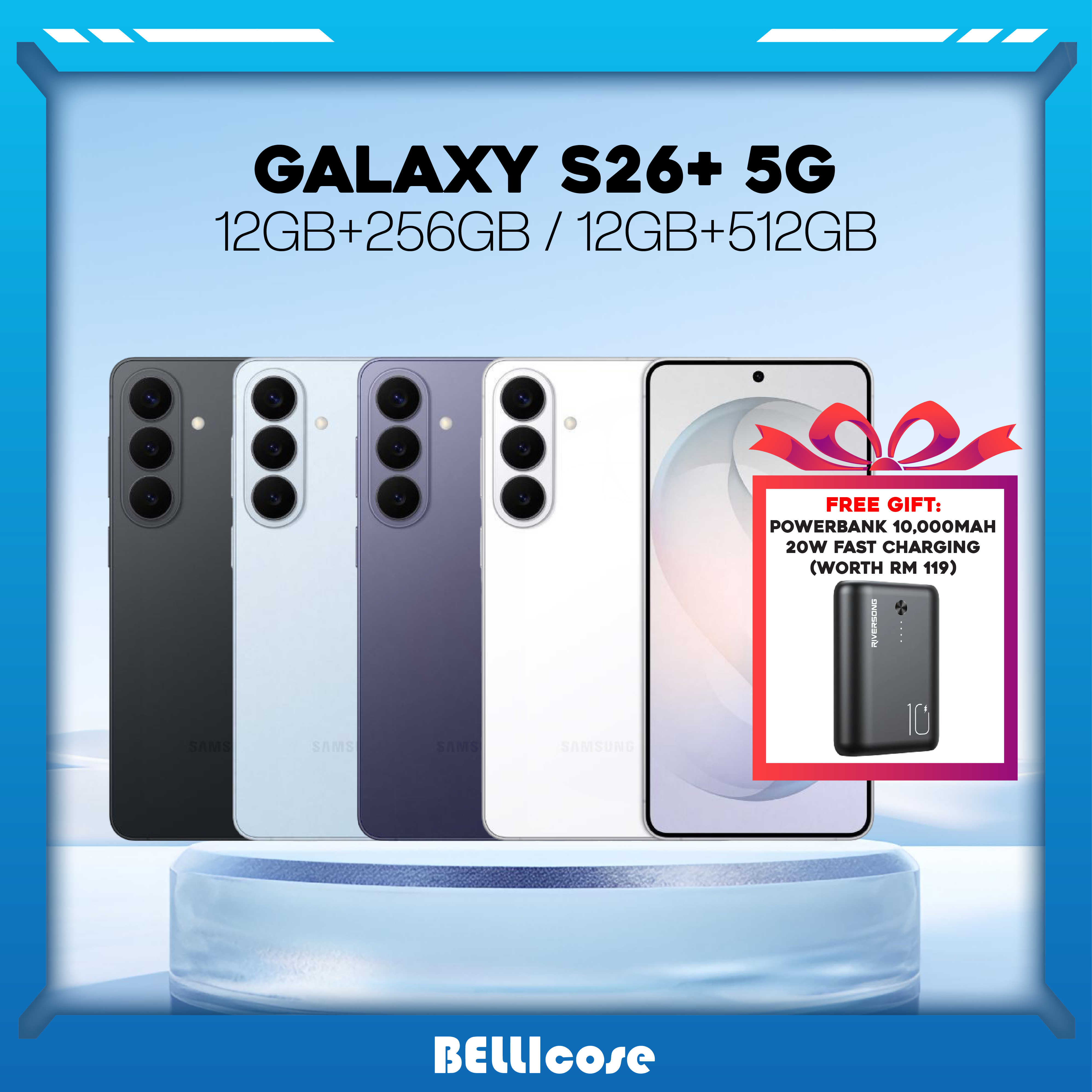 Samsung Galaxy S26+ 5G Smartphone (12GB RAM + 256GB / 512GB ROM) - 1 ...