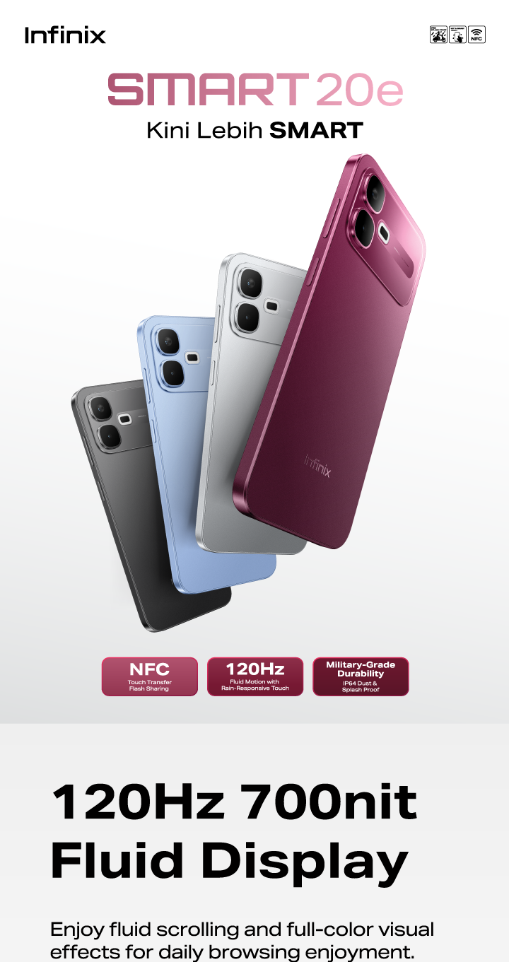 [NEW] Infinix SMART 20E 4+128GB | NFC Touch Transfer & Flash Sharing ...