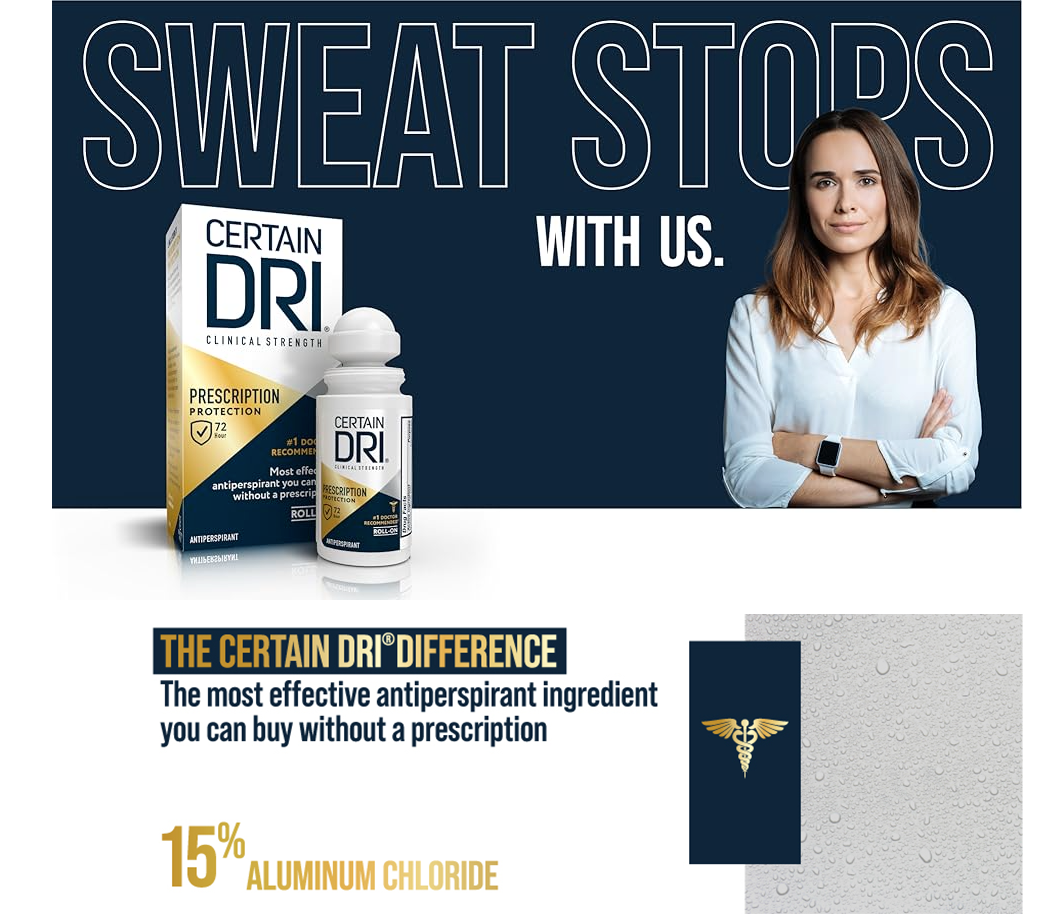 Certain Dri Clinical Antiperspirant Deodorant - Prescription Strength ...