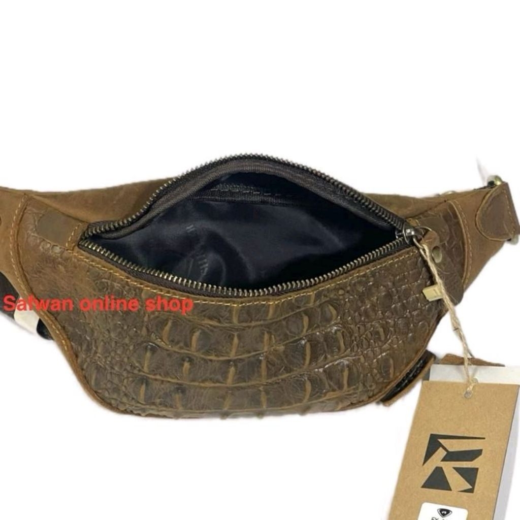 Original Rush rider Full Cow Leather waist bag pouchBag Men Shoulder ...