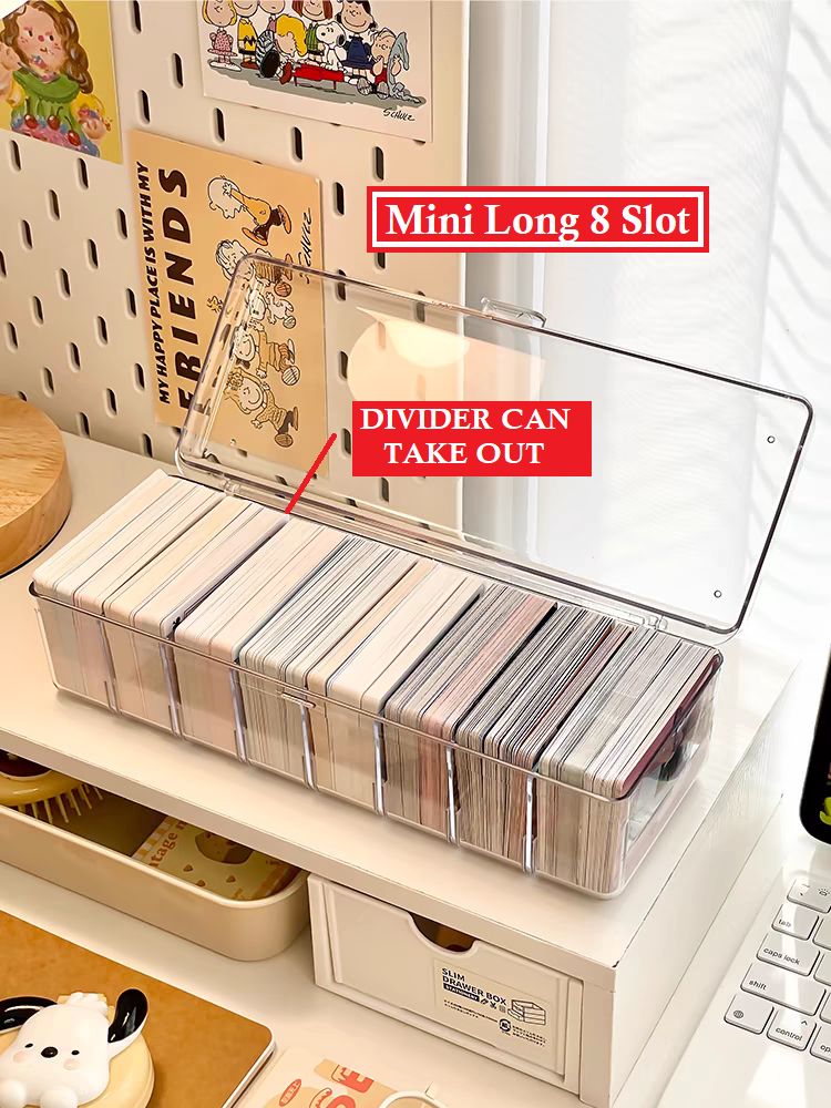 Card Display Box Game Organizer Transparent PlayCard Big Capacity ...