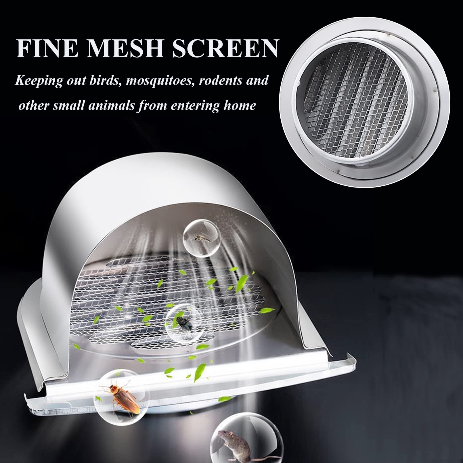 Vents Waterproof Cap 100/150mm Anti-Bird And Rat Vents Waterproof Cap ...
