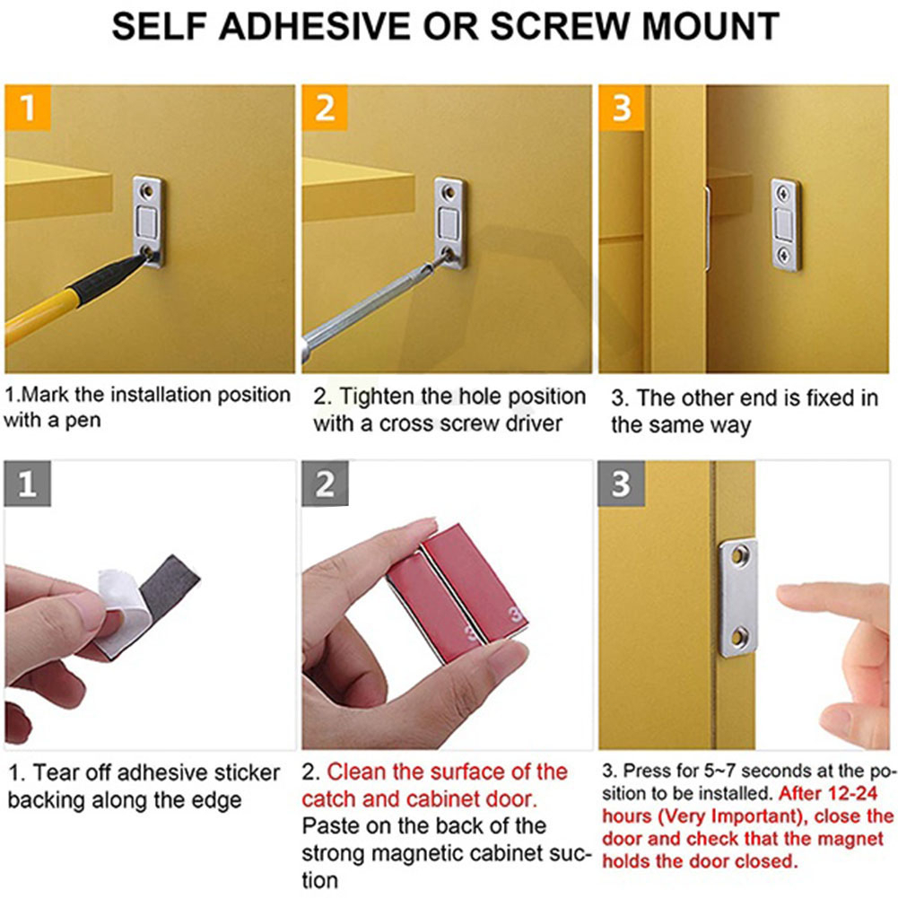 2pcs/Set Door Close Magnetic Door Catch Latch Door Strong Magnet ...