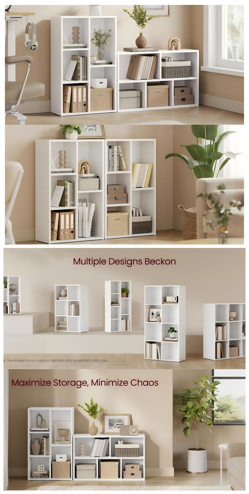 Multifunctional Buku Rak With Back Rack Grid Shelf DIY Bookshelf Rak ...