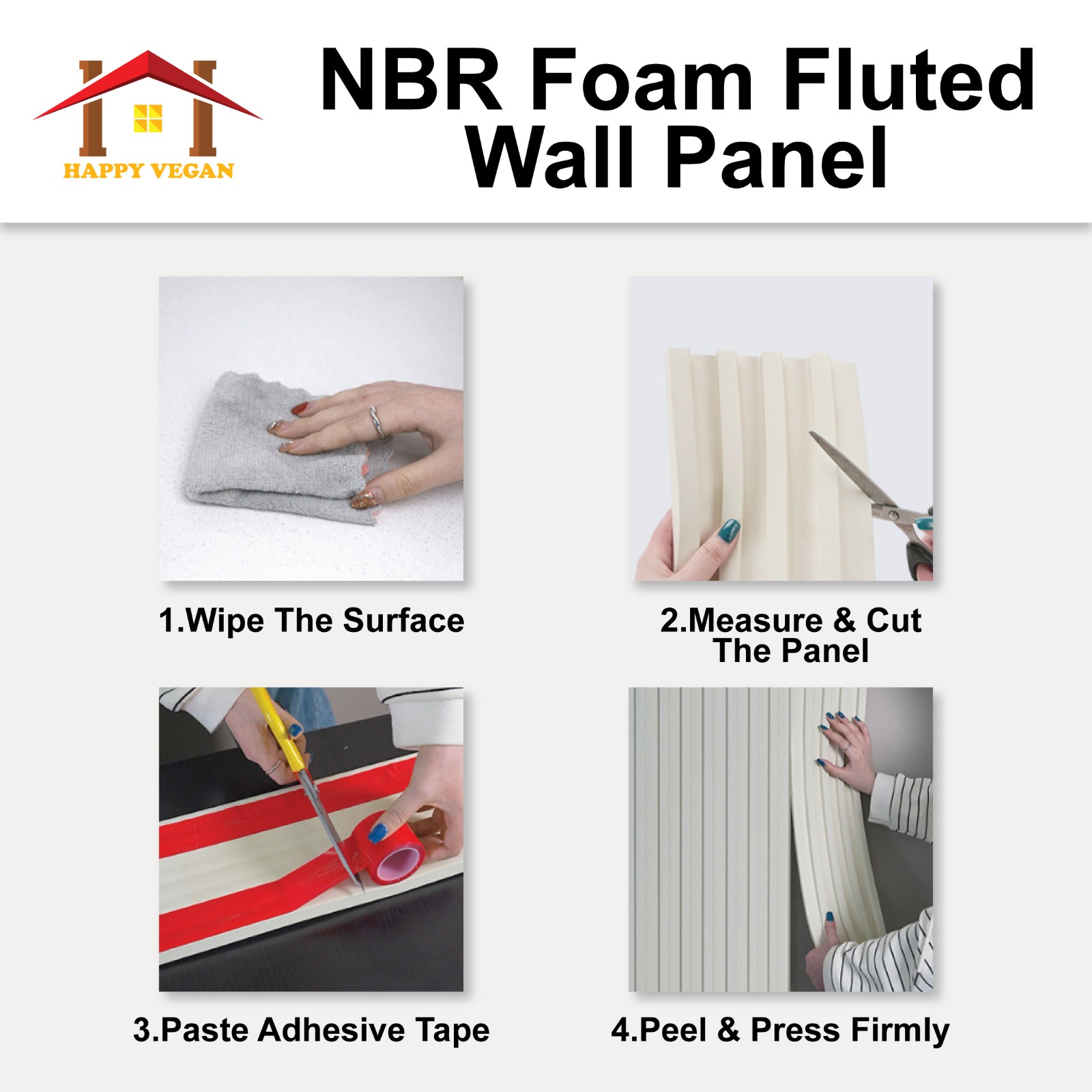 3 meter Panel Dinding Beralur Lembut NBR Foam Fluted Wall Trim Soft ...