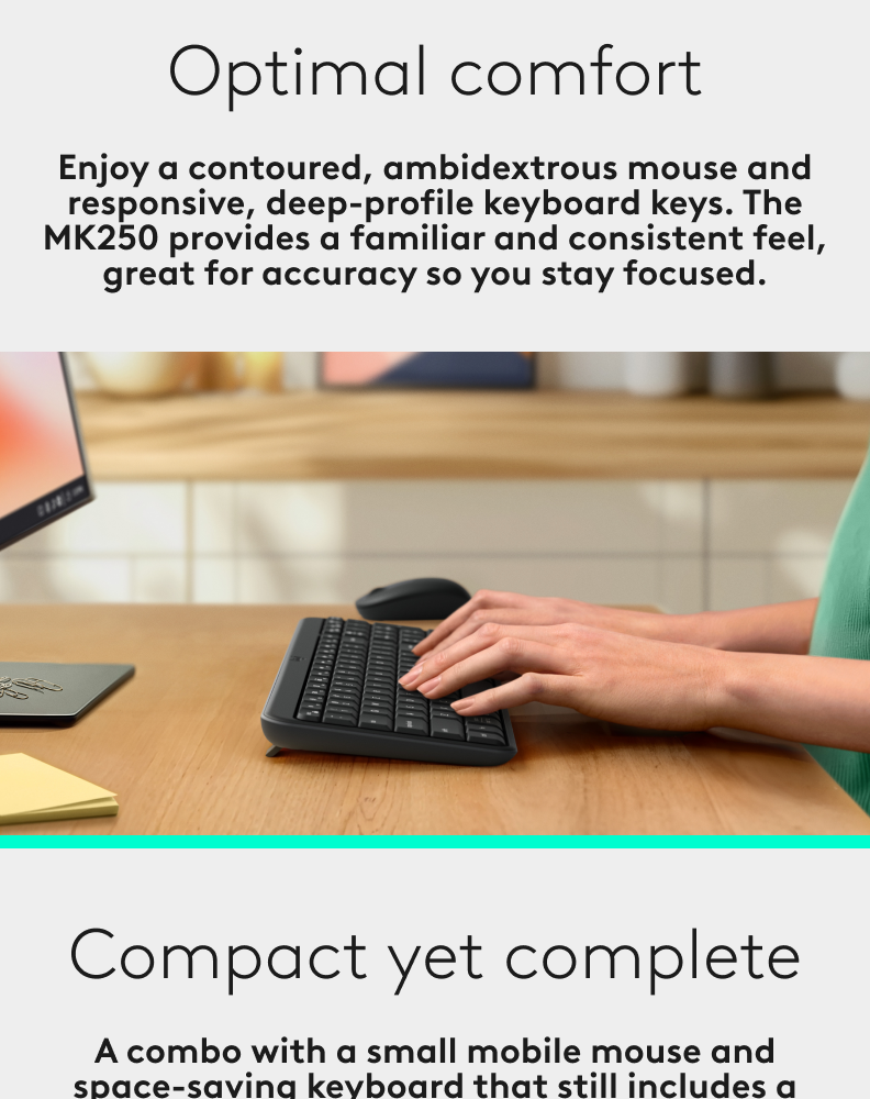 Logitech MK250 Bluetooth Wireless Mouse and Keyboard Combo: Fast & Easy ...