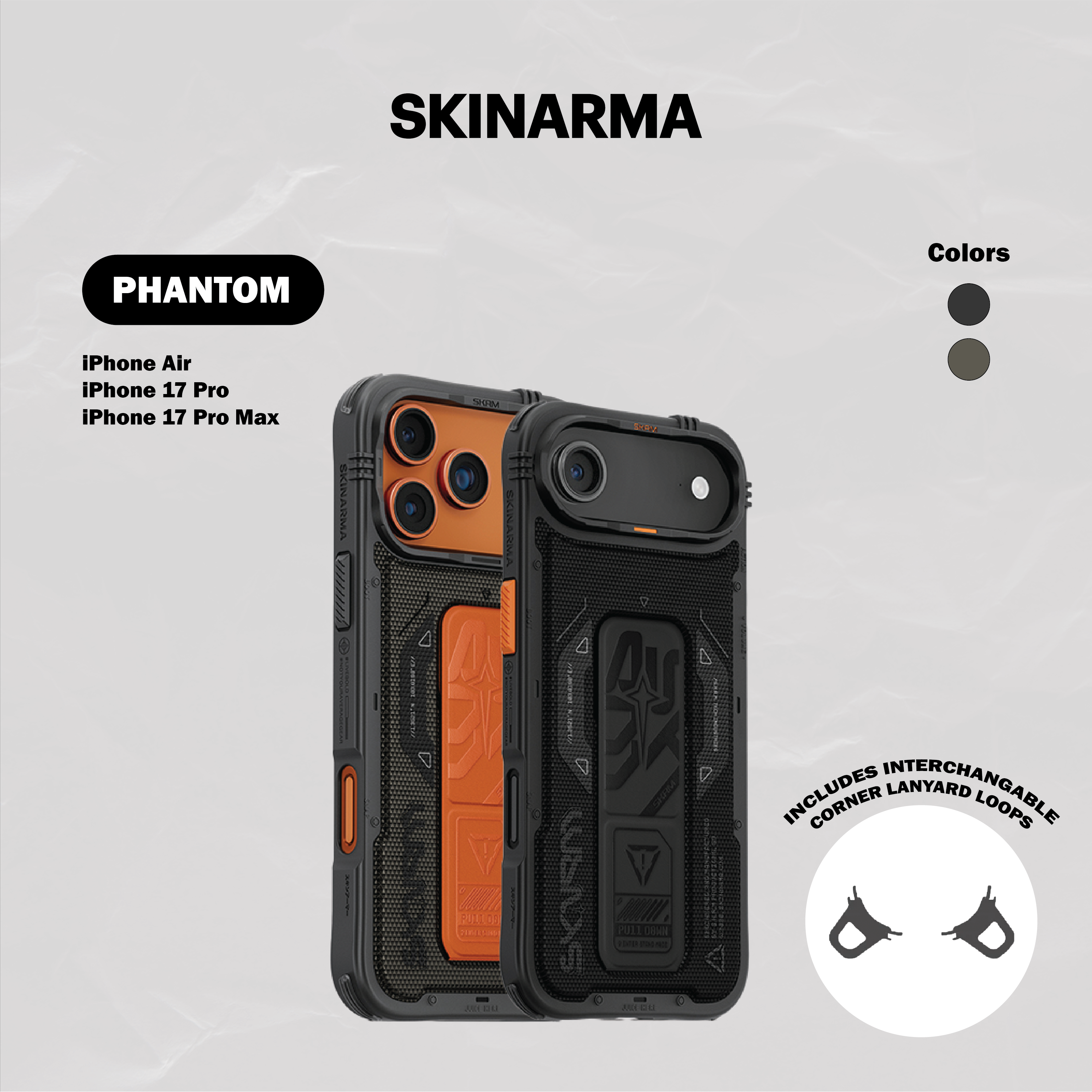 SKINARMA Phantom Mag-Charge Case with Grip Stand for iPhone Air (6.5 ...