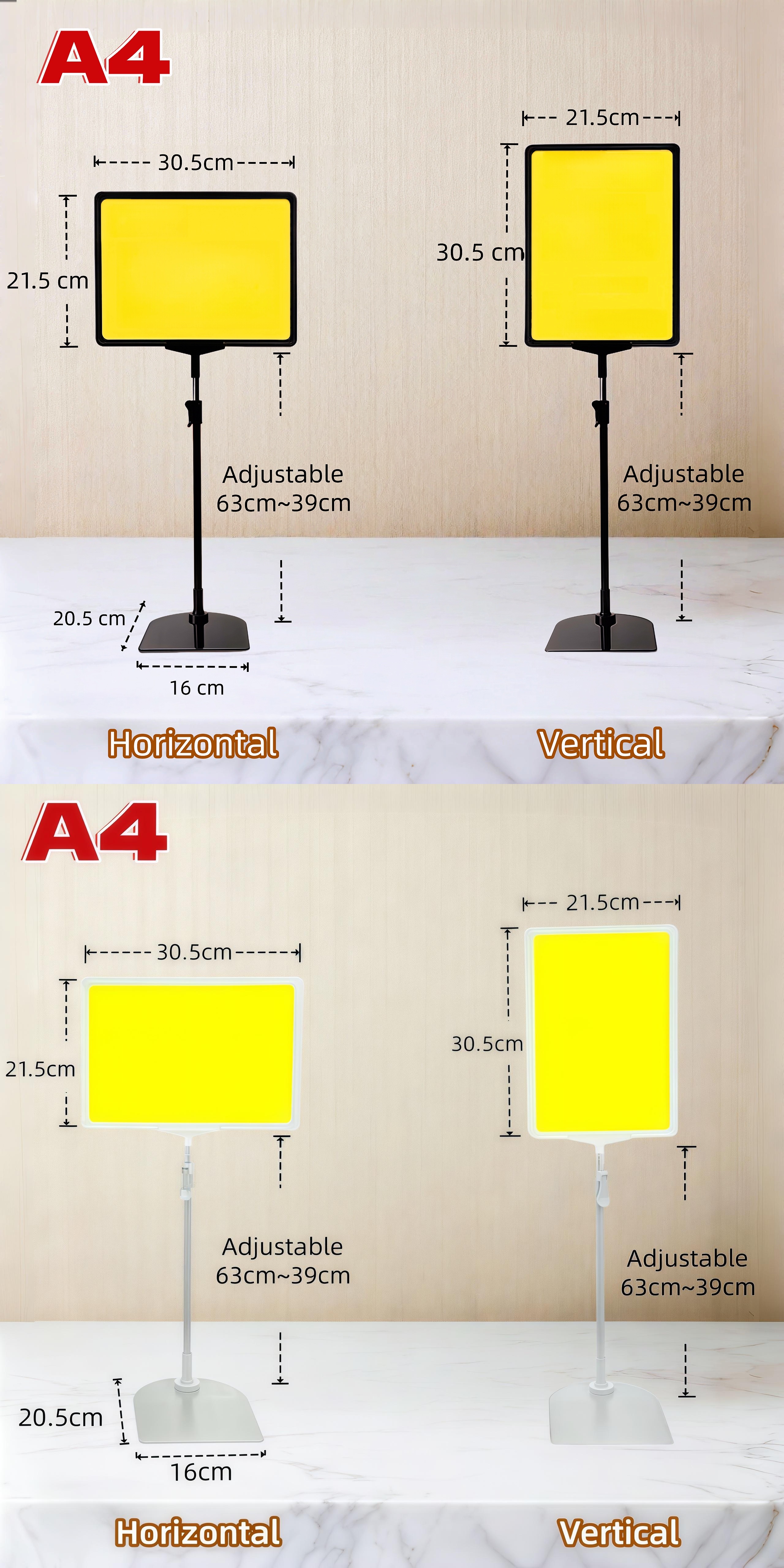 A4 Table Top Sign Poster Stand Price Tag Pop Clip Metal Stand Promotion ...
