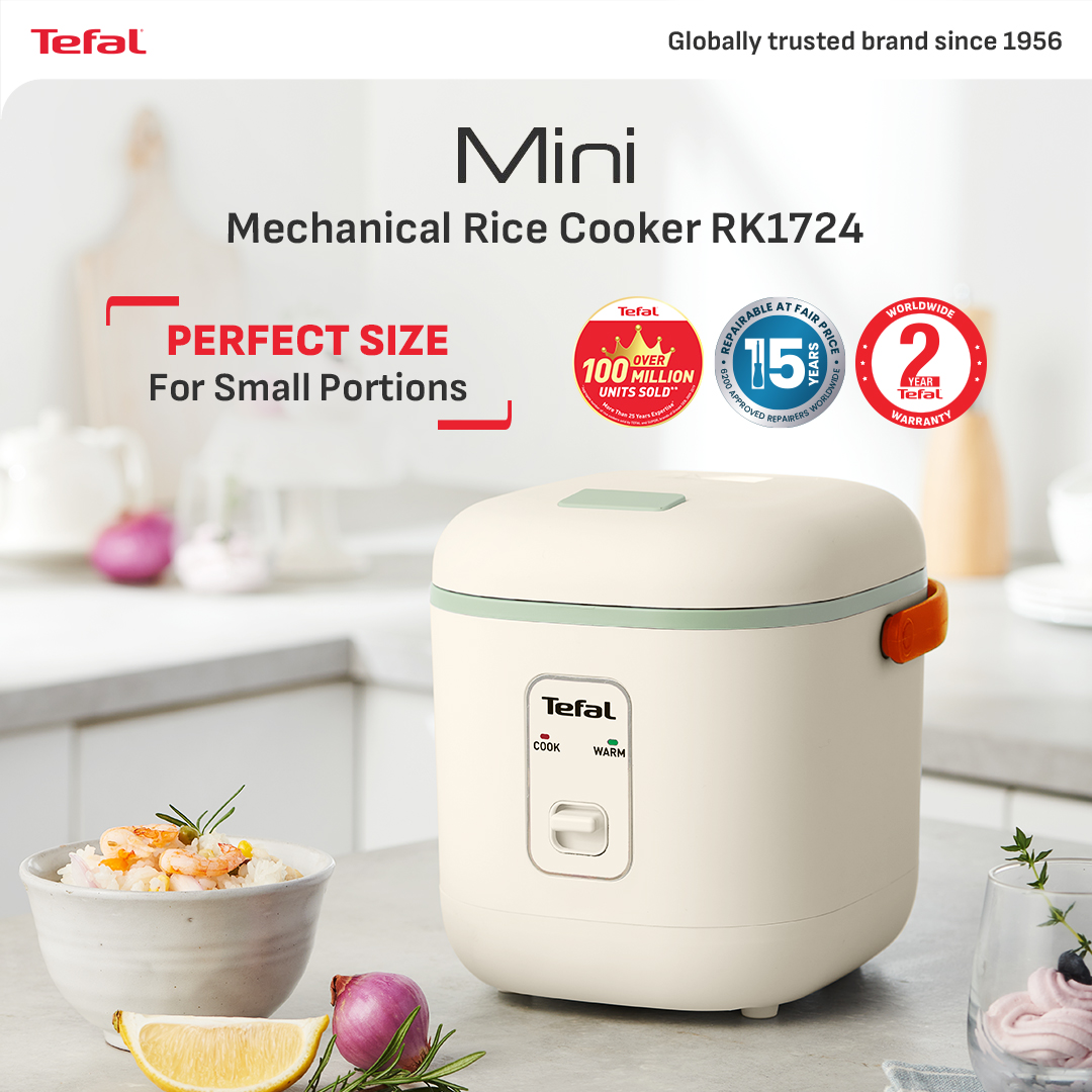 Tefal Mini Mechanical Rice Cooker 0.4L (RK1724) (Non-stick cooking pot ...
